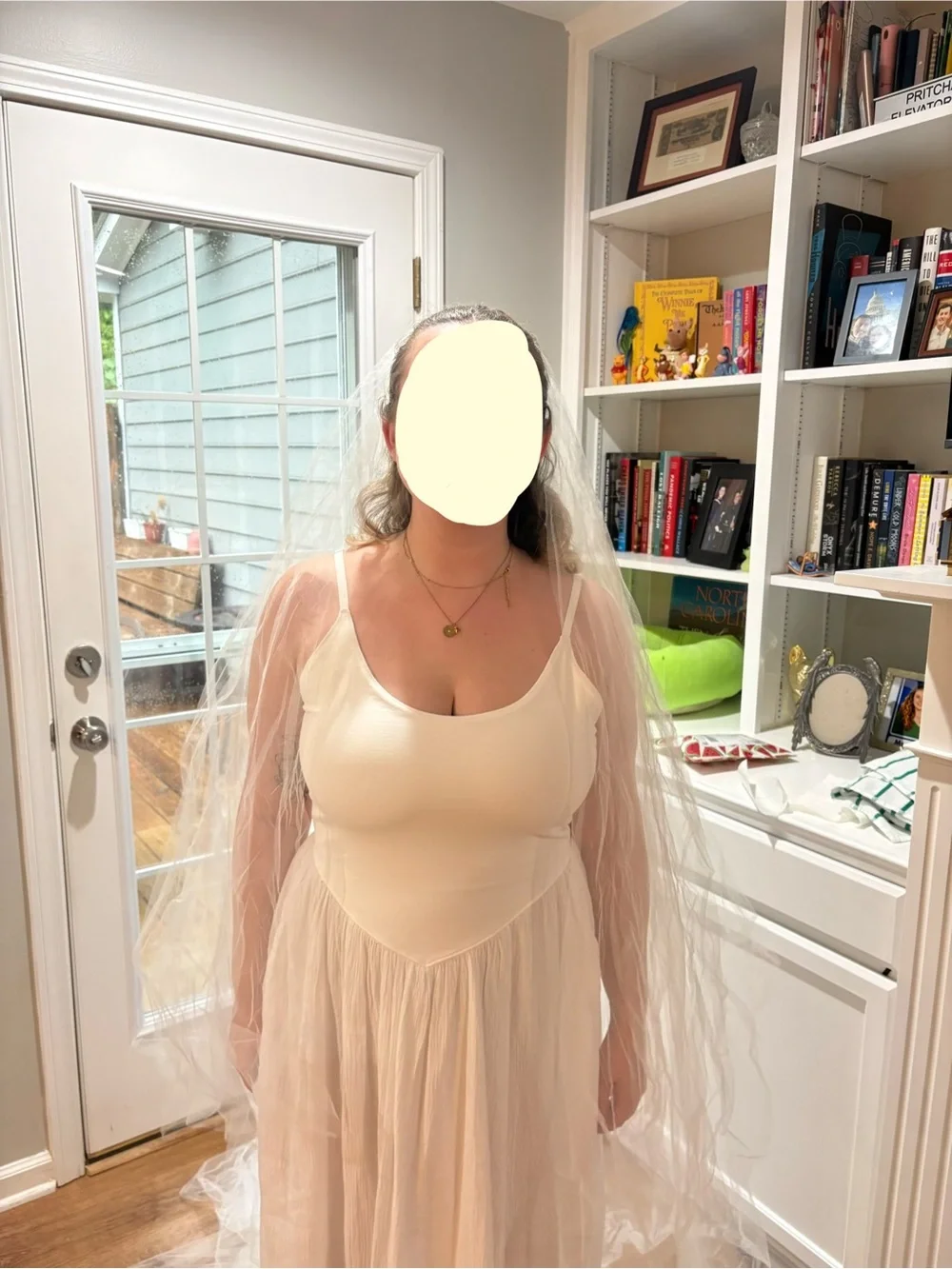 White Bridal Veil with Long Cathedral Train